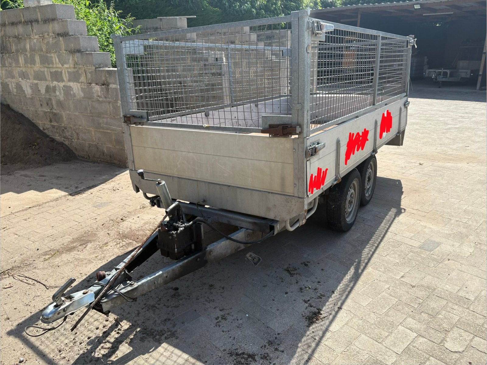 Aanhangwagen 750kg kipper, Auto diversen, Aanhangers en Bagagewagens, Ophalen, Gebruikt