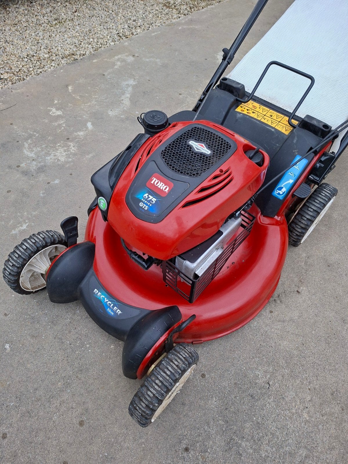 Toro recycler 53cm grasmaaier, Tuin en Terras, Grasmaaiers, Gebruikt, Benzine-grasmaaier, 50 cm of meer, Cirkelmaaier, Mulchfunctie