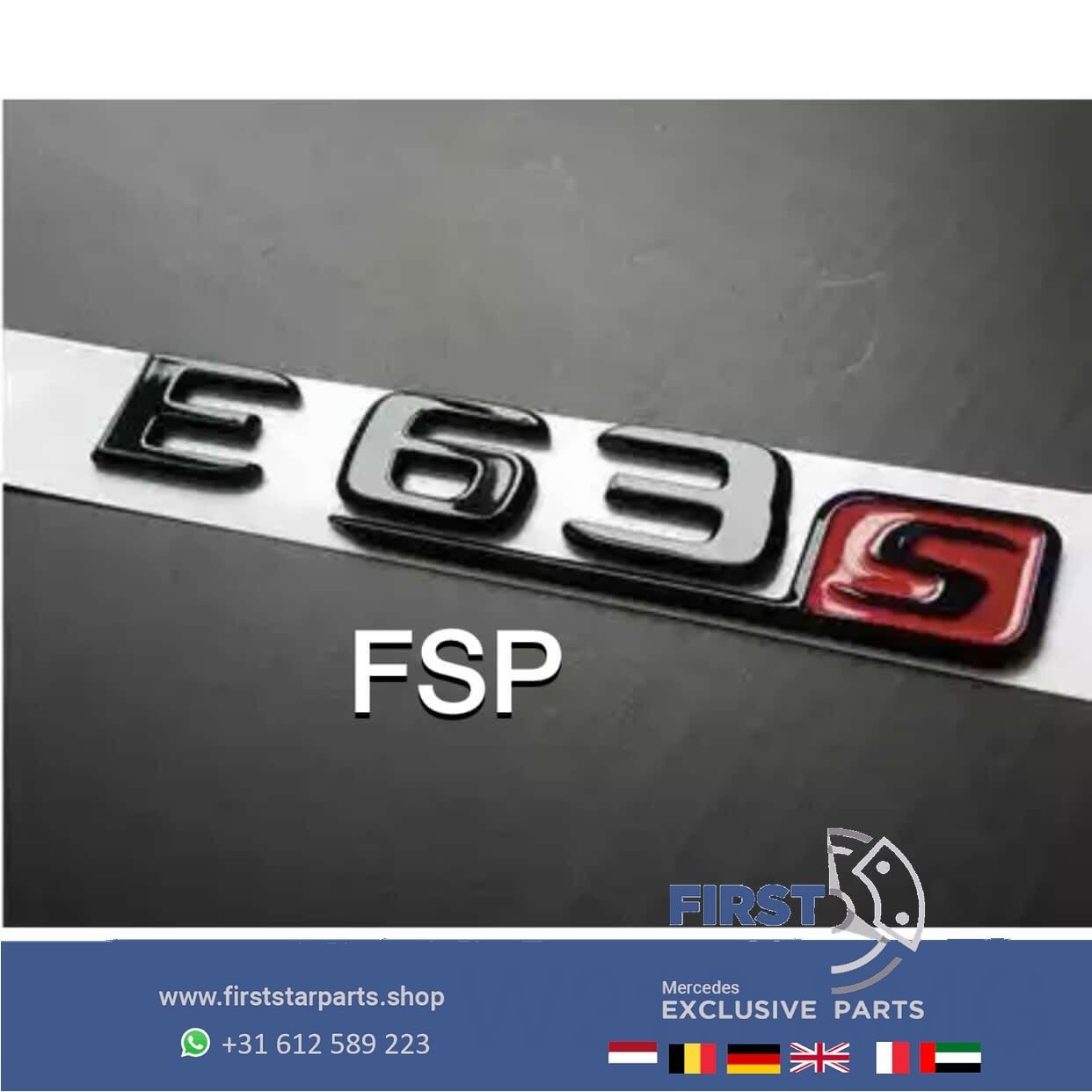 W207 W238 W212 W213 E63S E63 S LOGO EMBLEEM Mercedes E Klass, Gebruikt, -, Ophalen of Verzenden, Achter