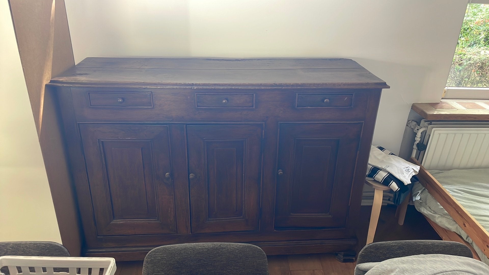 Antieke dressoir, Ophalen, Gebruikt, 125 cm of meer, Rechthoekig