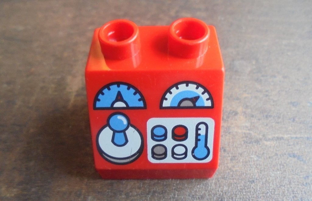 Lego Duplo Brick 2x2x1,5 Slope 45 (zie foto's) 3, Ophalen of Verzenden, Gebruikt, Losse stenen, Duplo