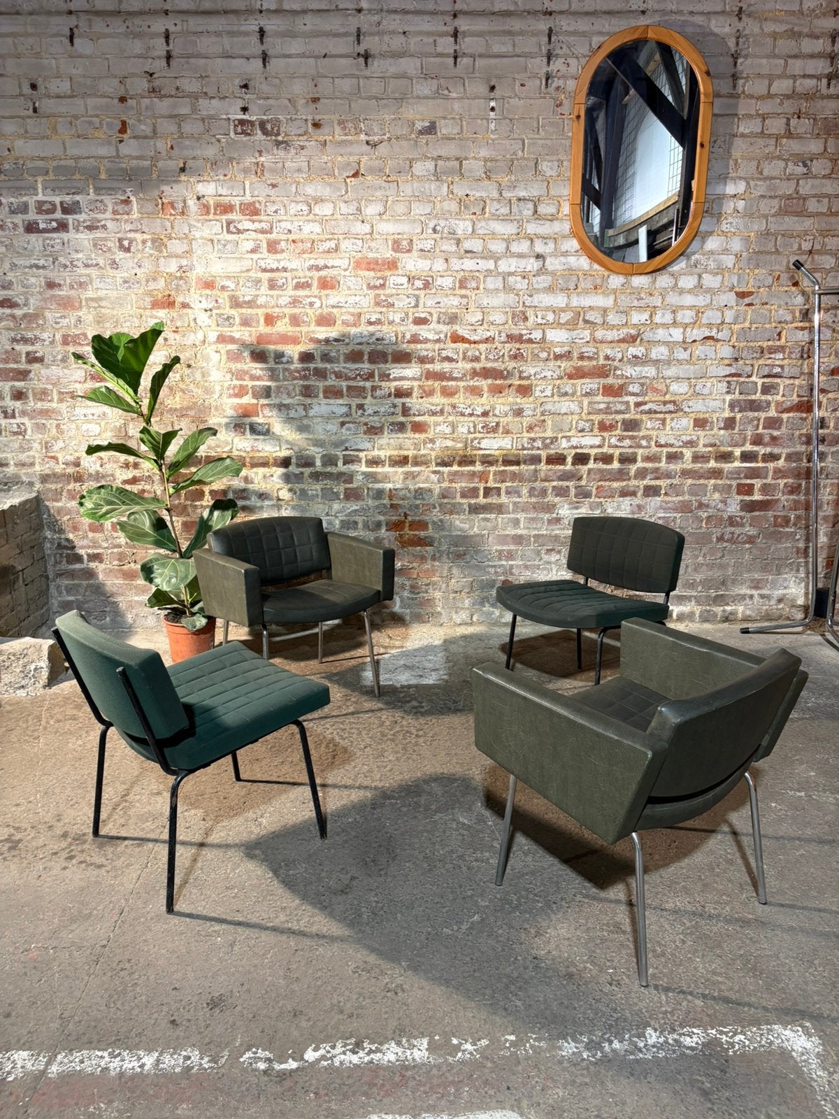 4 vintage stoelen/fauteuil Pierre Gauche | Meurop, Ophalen