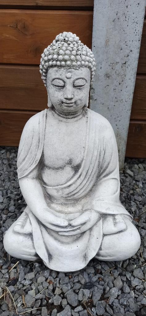 boeddha zit in beton, Tuin en Terras, Tuinbeelden, Ophalen, Nieuw, Beton, Boeddhabeeld