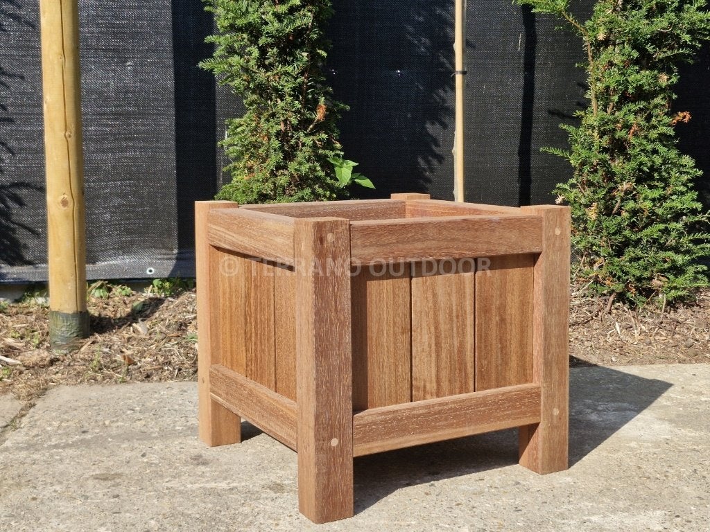 Bac Azobé 50x50x50 – bois dur massif, 25 ans, Neuf, Carré, 30 à 60 cm, Enlèvement