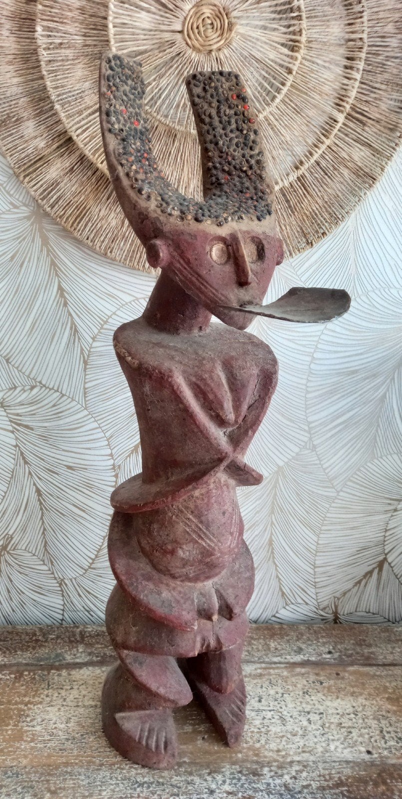 Afrikaans ITOCI beeld uit Congo 63cm, Ophalen, Metaal, Beeld