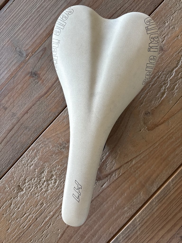 Fiets zadel selle italia x1, Fietsen en Brommers, Fietsonderdelen, Ophalen, Gebruikt, Leer, Selle Italia