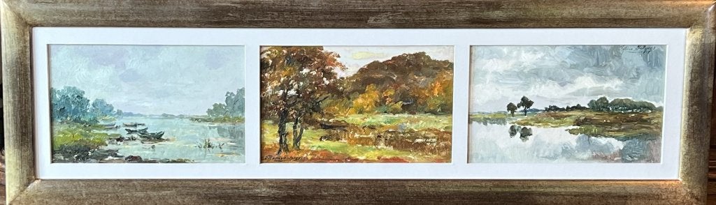 Félicie Ransy Putzeys. La Meuse à Eisden (sic) [ Eijsden ]., Antiquités & Art, Art | Peinture | Classique, Enlèvement ou Envoi