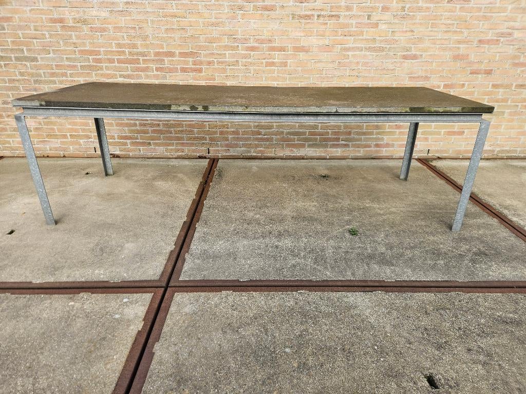 Grote tuintafel arduin blad galva onderstel aan spotprijs !, Ophalen, Zo goed als nieuw, Rechthoekig, Overige materialen