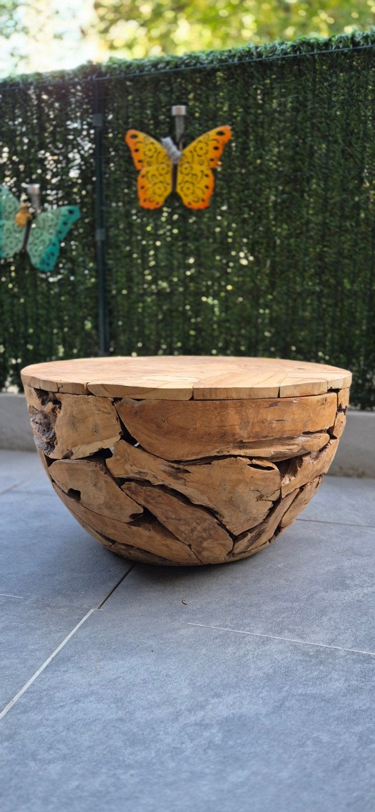 Table basse en racine de teck, Jardin & Terrasse, Enlèvement, Intérieur