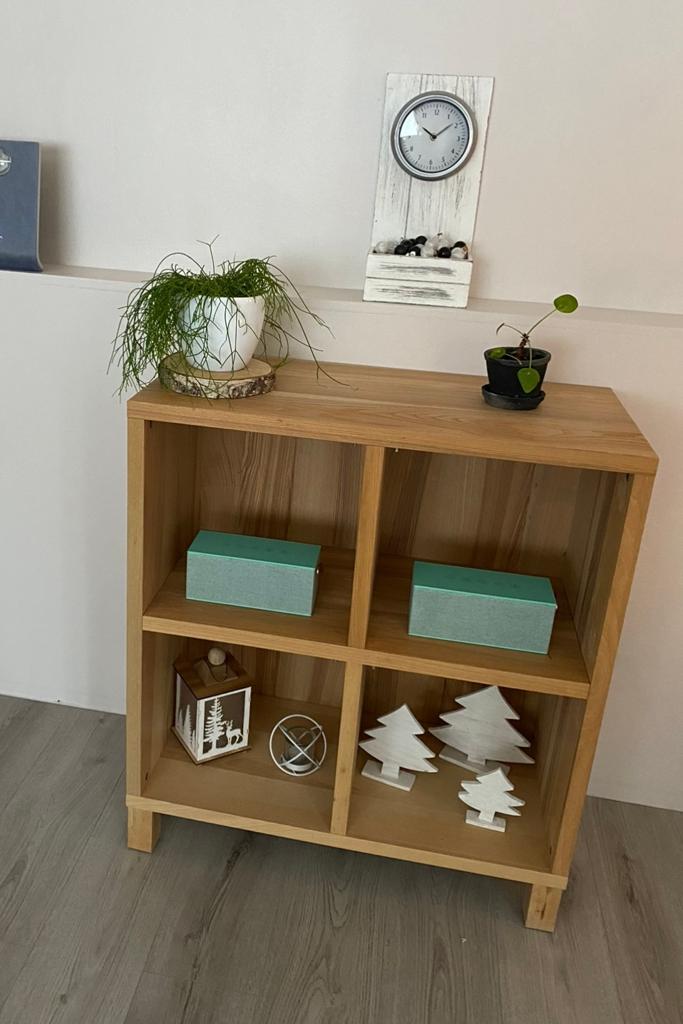 Vol houten open kast, Ophalen