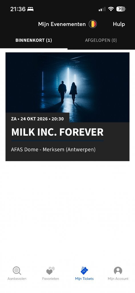 Concert 2 Tickets Milk inc 2026 24/10, Tickets en Kaartjes, Twee personen, Oktober