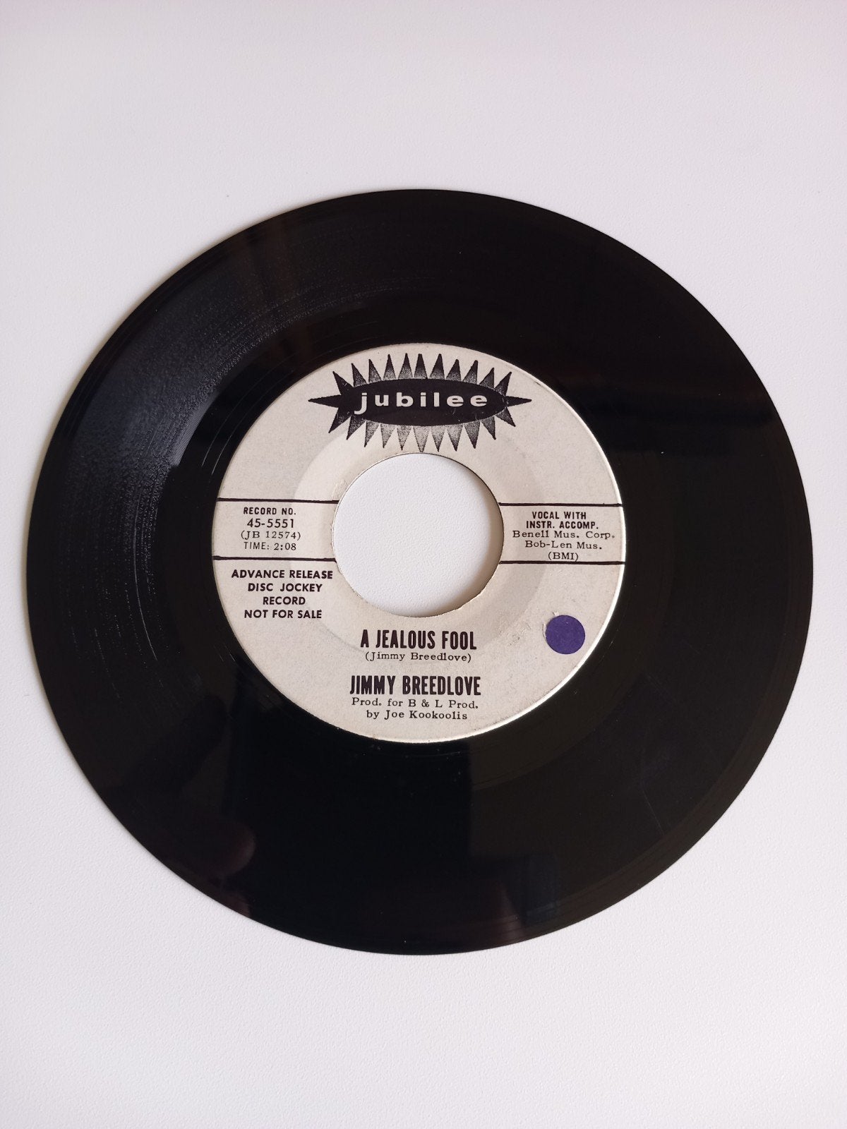 JIMMY BREEDLOVE. R&B 60S USA 45T