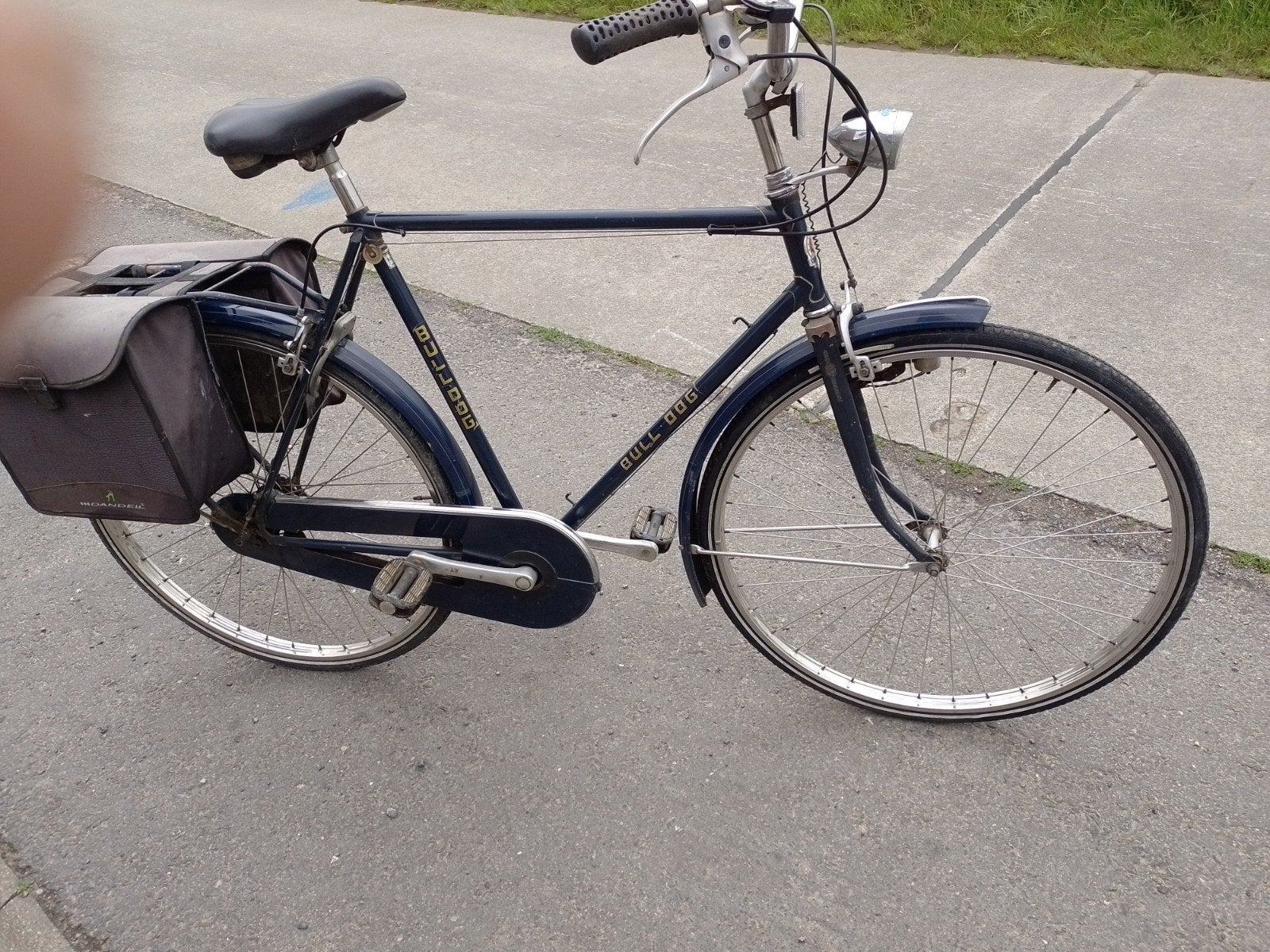 Herenfiets., Ophalen