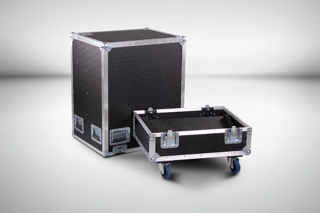 2 x amp town D&B audiotechnik  Q1 flight case, Ophalen, Gebruikt
