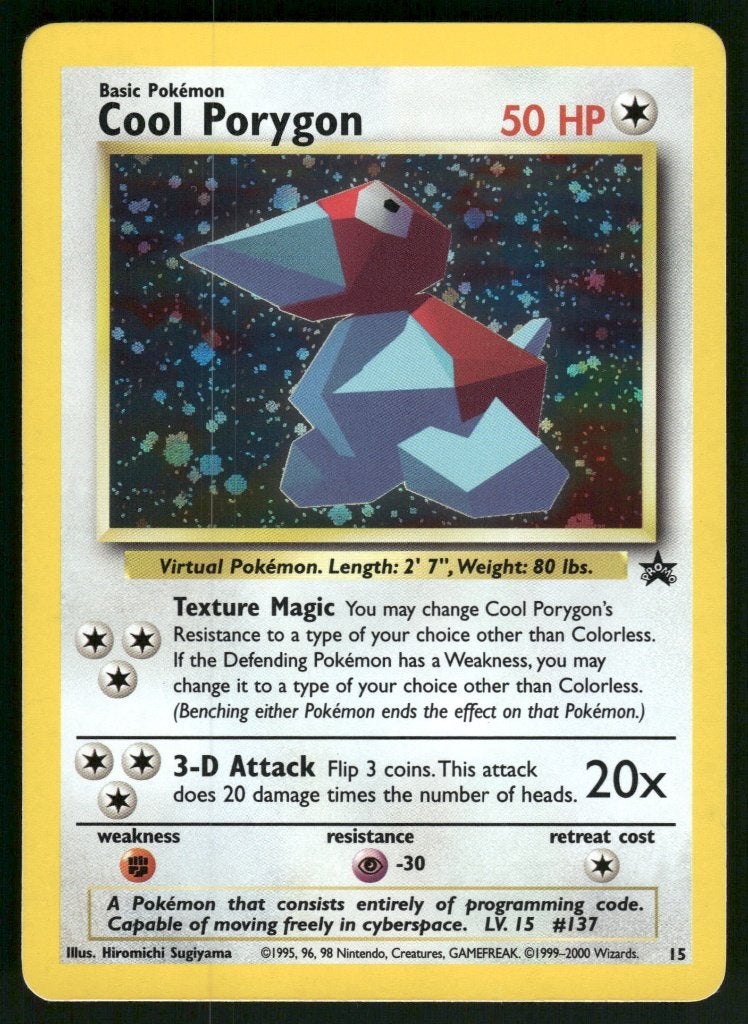 Cool Porygon 15/53 - Wizards Black Star Promos (NM), Envoi, Utilisé