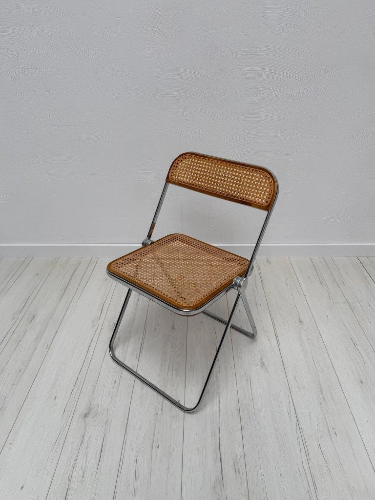 Chaise pliante Plia Giancarlo Piretti Castelli vintage 60s, Maison & Meubles, Enlèvement, Utilisé, Métal, Vintage Mid-Century Design