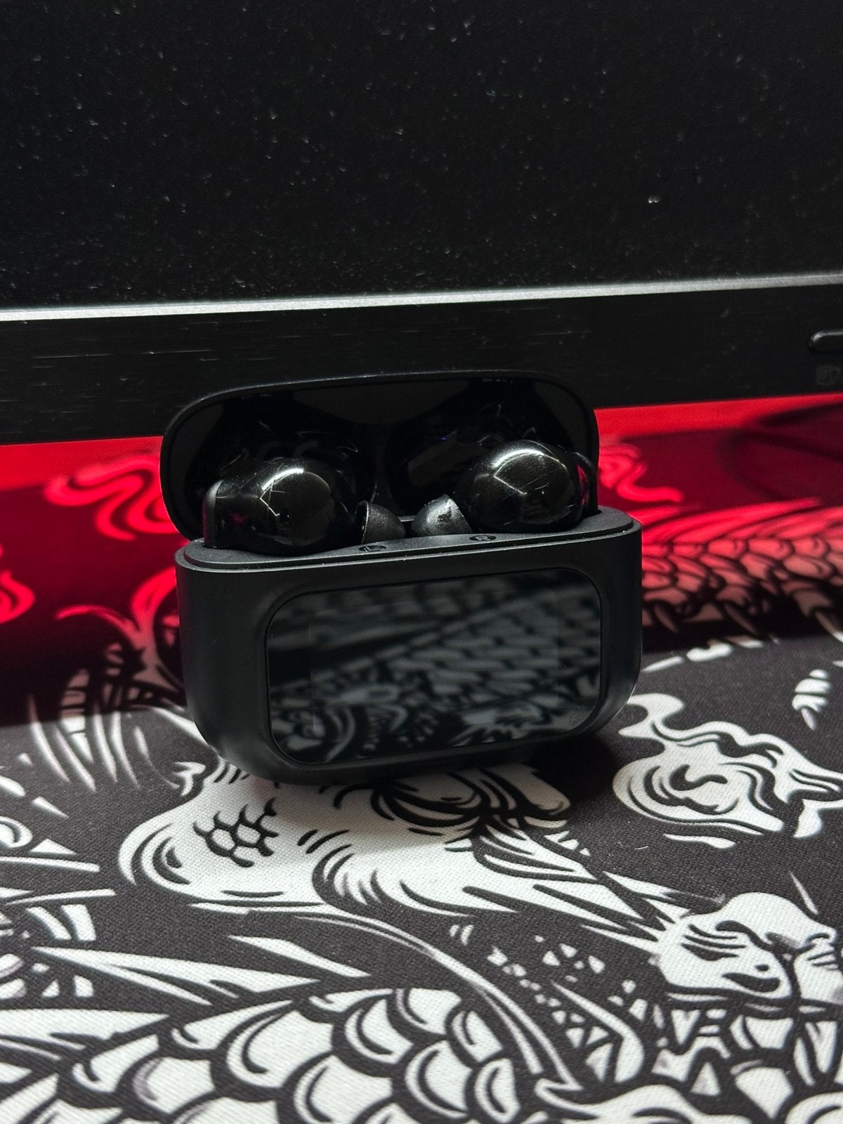 Nieuwe Bluetooth oortjes met touchscreen case – Zwart, Télécoms, Neuf, Enlèvement ou Envoi, Bluetooth, Intra-auriculaires (Earbuds)