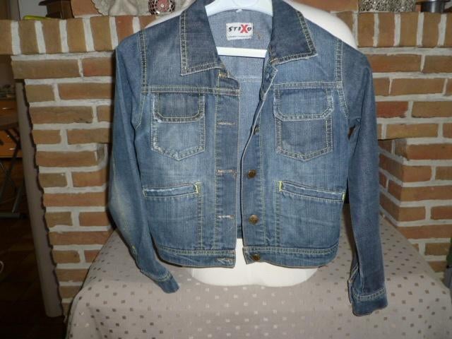 Jeans vest voor meisjes, maat 140, Kinderen en Baby's, Ophalen of Verzenden, Zo goed als nieuw