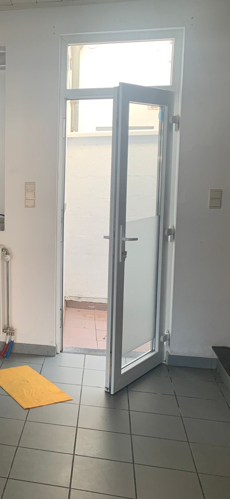 Porte PVC BLANC, 75 à 150 cm, Enlèvement, Utilisé, Vitre comprise