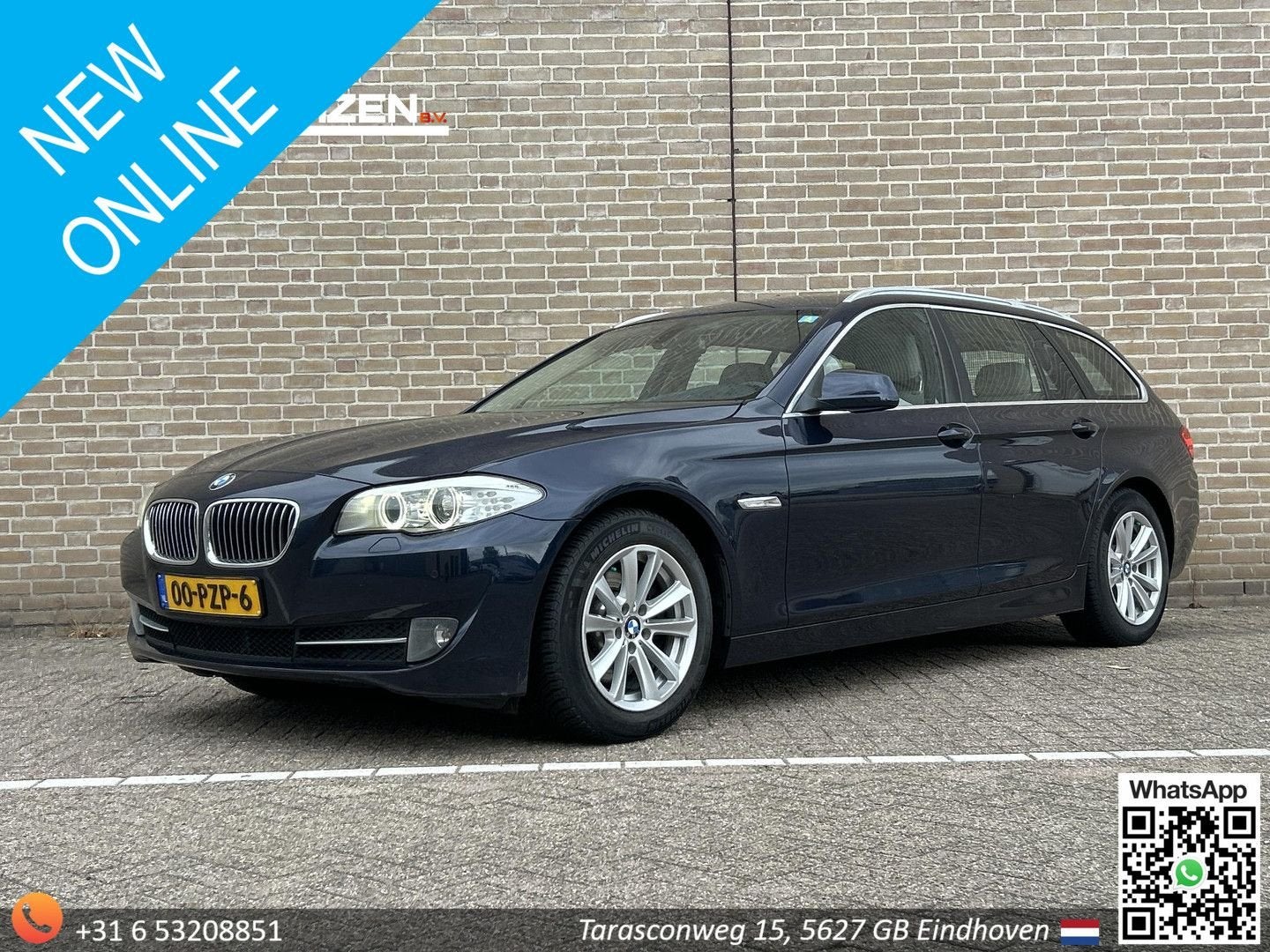 BMW 520 5-serie Touring 520d High Executive | Leder | Climat, Autos, 139 g/km, Entreprise, Noir, Automatique