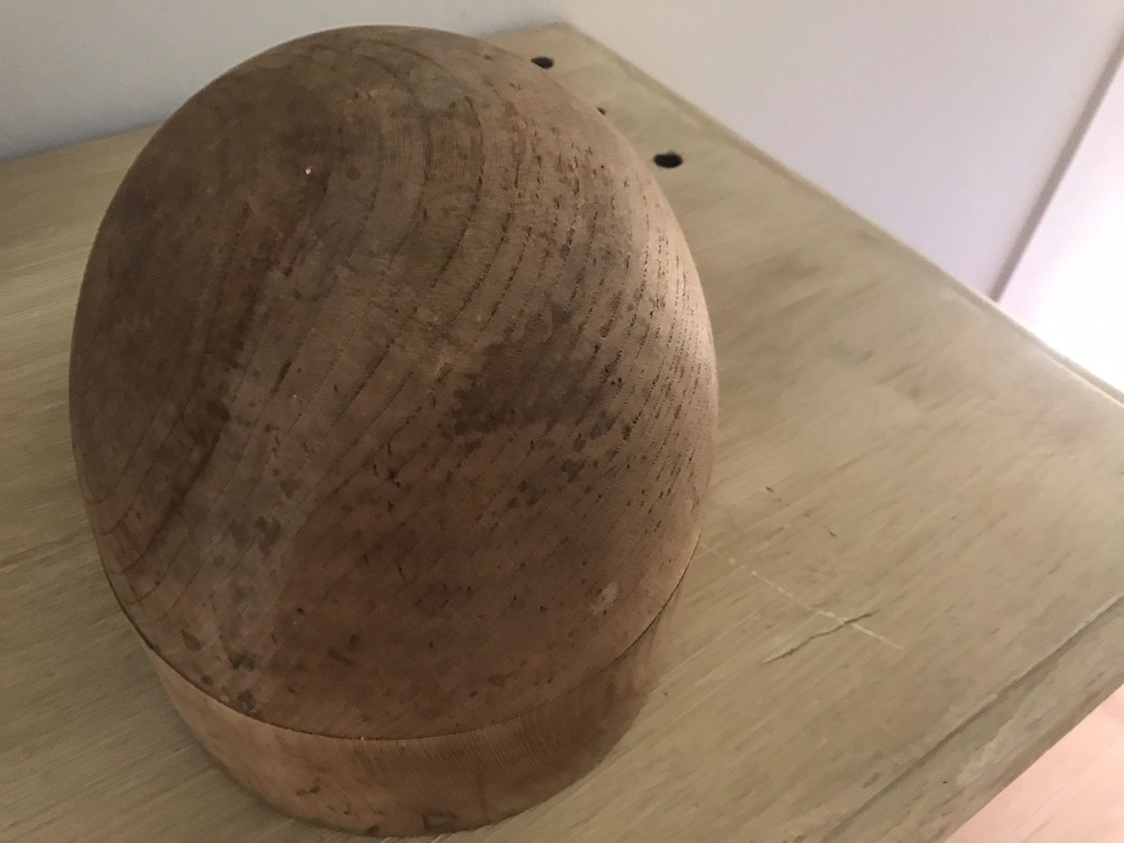 Modèle de chapeau en bois ancien, Antiquités & Art, Enlèvement, Bois
