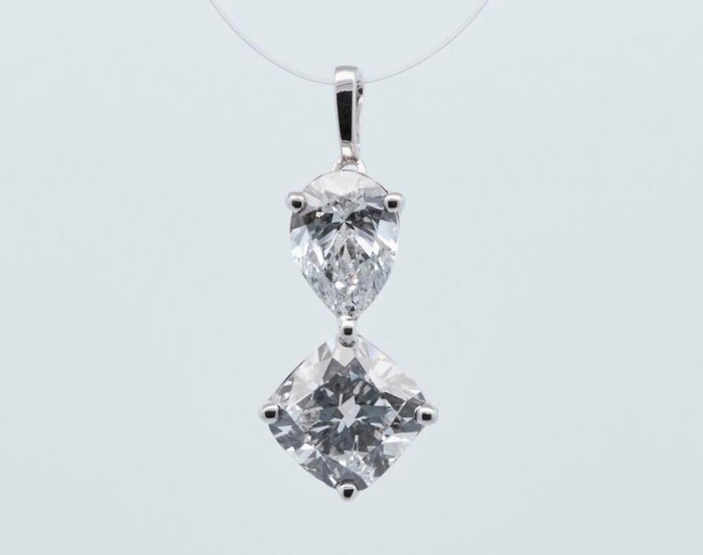 hanger met synthetische diamant, Met hanger, Wit, Nieuw, Ophalen of Verzenden