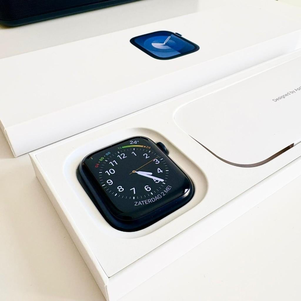 Apple Watch Series 9 – 45mm – in garantie, Ophalen, Hoogte, Zwart, IOS
