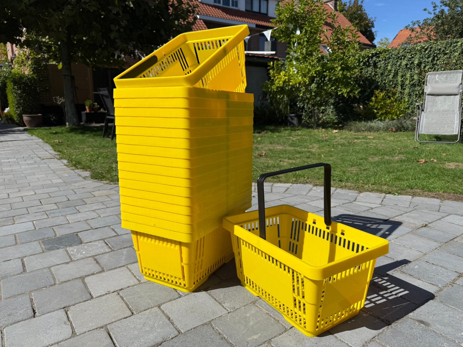 Winkelmandjes geel - 19 stuks, Ophalen