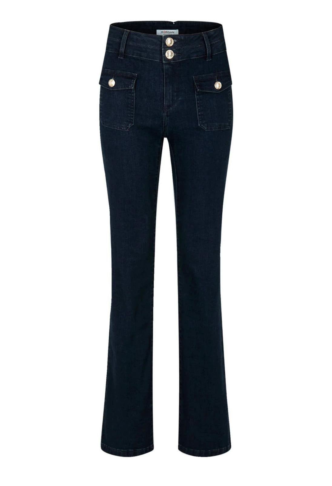 Morgan jeans - high waist bootcut, dark blue, Ophalen, Zo goed als nieuw