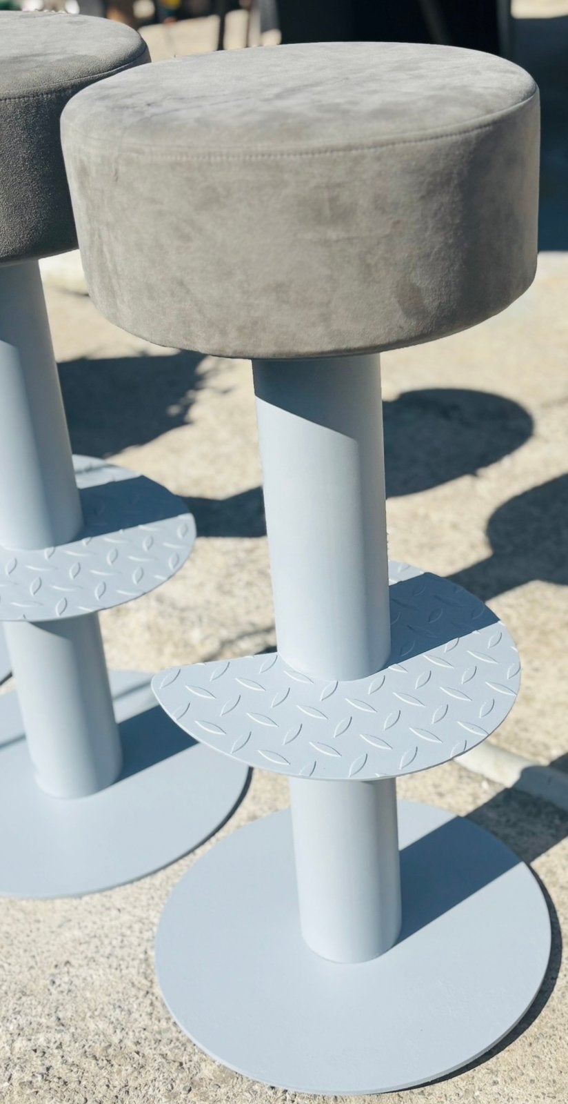 Ensemble de 3 tabourets de bar au design vintage - KFF, Enlèvement, Utilisé, Métal, 60 à 90 cm