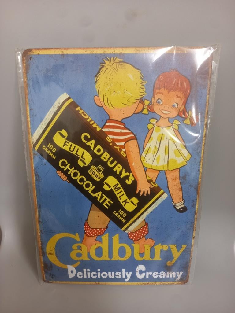 Retro metalen bord Cadbury chocolade, Ophalen of Verzenden