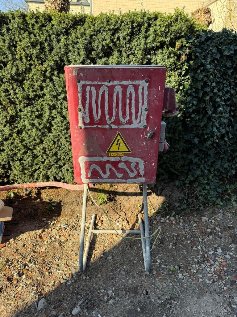 Werfkast 3 fase te koop met kast van Fluvius in, Ophalen, Zo goed als nieuw
