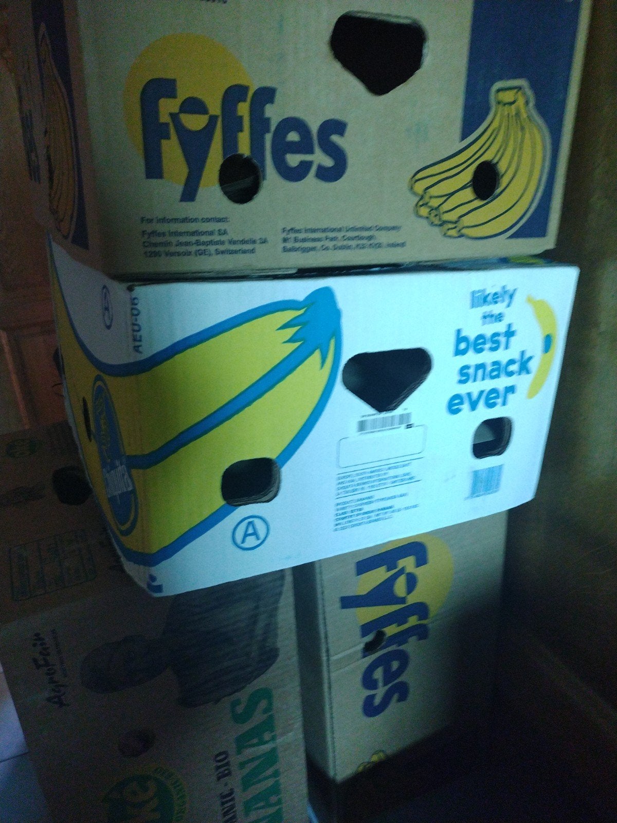 Verhuisdoos bananen dozen, Enlèvement