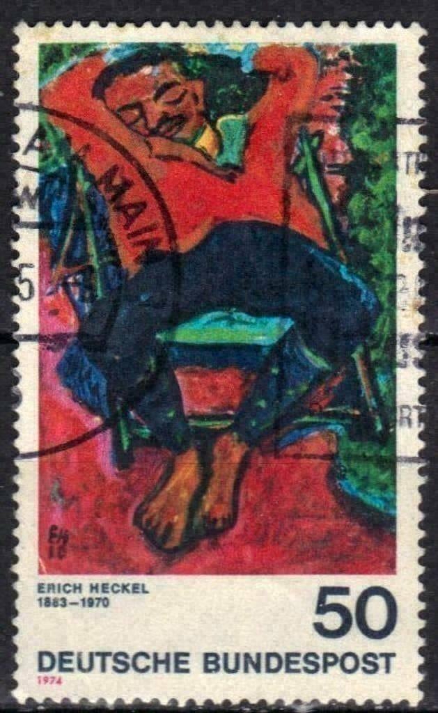 Allemagne Bundespost 1974 - Yvert 666 - Expressionnisme (ST), Timbres & Monnaies, Timbres | Europe | Allemagne, Affranchi, Envoi