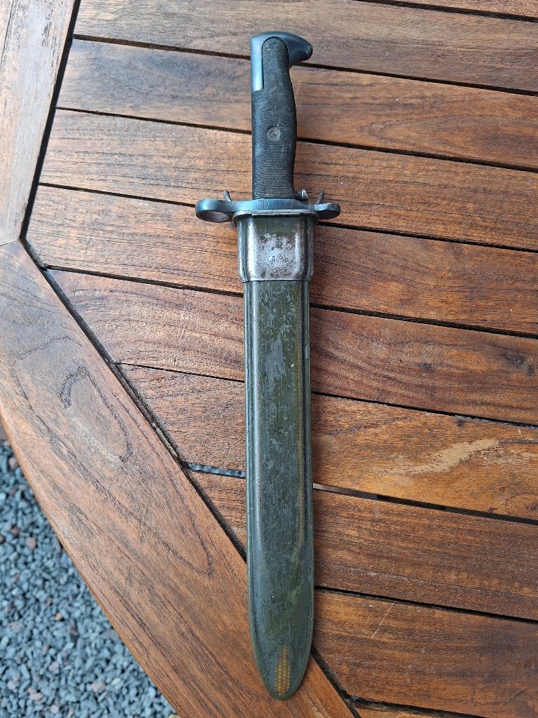 Baïonnette AFH US  + fourreau WW2, Collections, Enlèvement ou Envoi, Armée de terre, Couteau ou Poignard