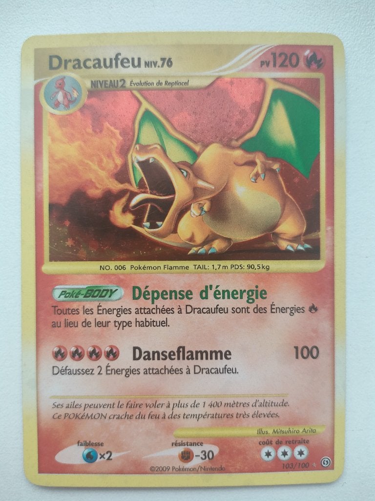 Carte Pokémon Dracaufeu Secrète 103/100-Etat Excellent (EX), Collections, Enlèvement, Comme neuf, Carte(s) à jouer