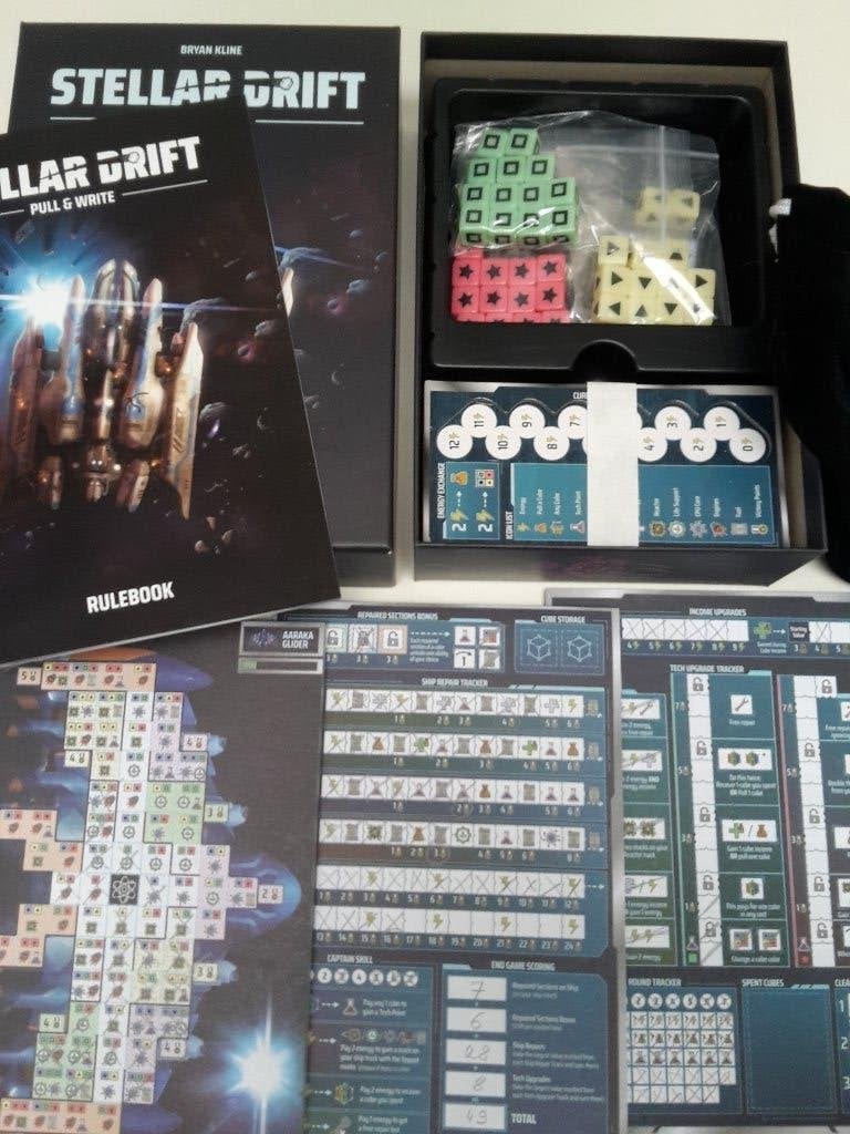Nieuw spel Stellar Drift, 1-5 sp., 14+, + 1 gratis promo, Hobby en Vrije tijd, Ophalen of Verzenden, Nieuw, Mystic Tiger Games