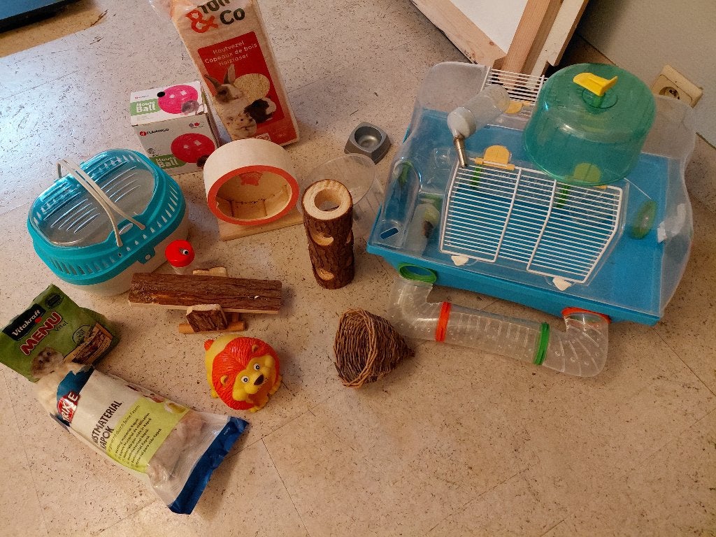 Hamsterkooi en accessoires, Enlèvement, Comme neuf, Hamster