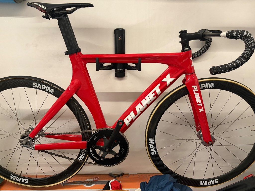 Piste fiets met extra nieuw tijdritstuur, Vélos & Vélomoteurs, Enlèvement, Comme neuf, Autres marques