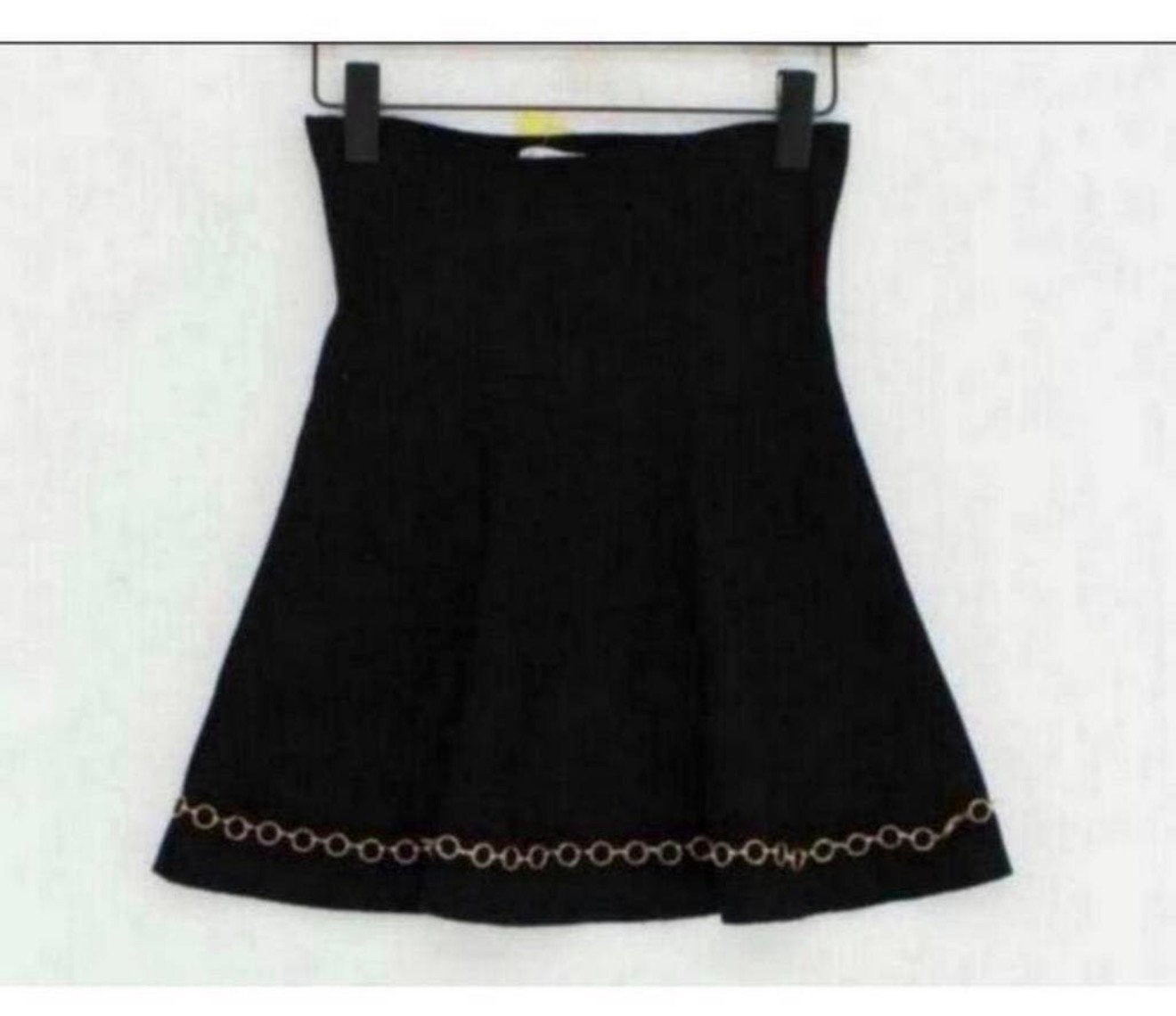 Zara Knit - Zwarte rok maat M NIEUW met goudkleurige ketting, Maat 38/40 (M), Zwart, Nieuw, Ophalen of Verzenden