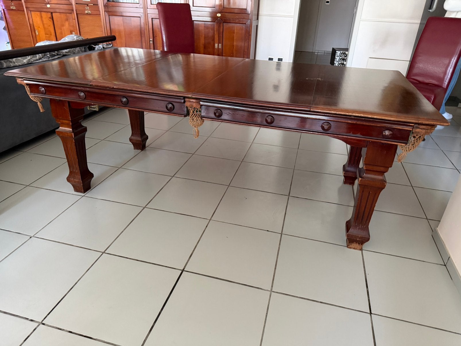 Table salle a manger + billard, Antiquités & Art, Enlèvement
