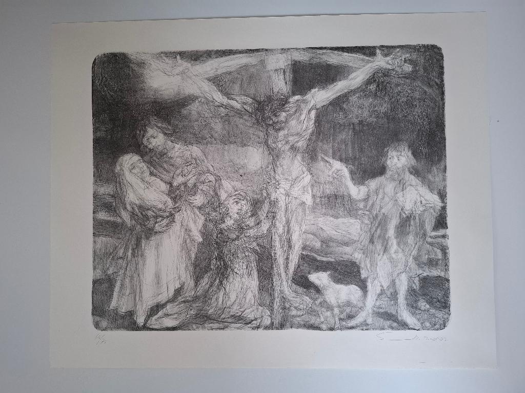 originele ets Sam Dillemans, Antiek en Kunst, Origineel, Ets, Religie, 2000 tot heden