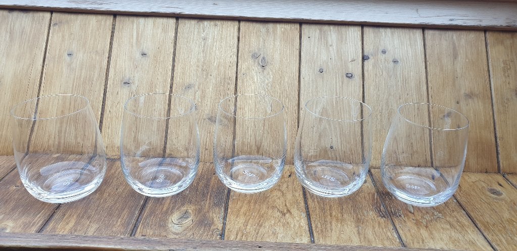 5 waterglazen S&P, Ophalen of Verzenden, Zo goed als nieuw, Glas, Glas of Glazen