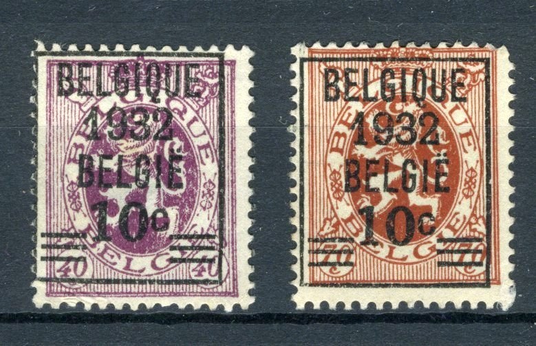 (B) 333/334 (x) sans gomme 1932 - Lion héraldique, Envoi, Non oblitéré, Sans gomme
