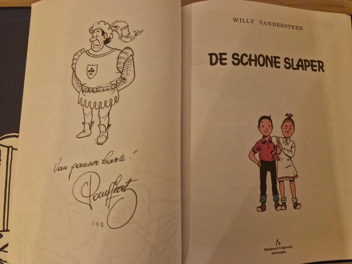 originele tekening Linnen HC, Fanclub uitgave 2000, Willy Vandersteen, Eén stripboek, Ophalen of Verzenden, Zo goed als nieuw
