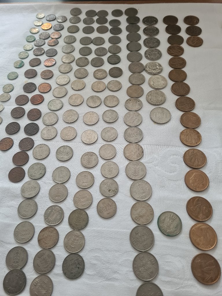 anciens francs belges et autres pièces, Enlèvement ou Envoi, Autre, Monnaie en vrac