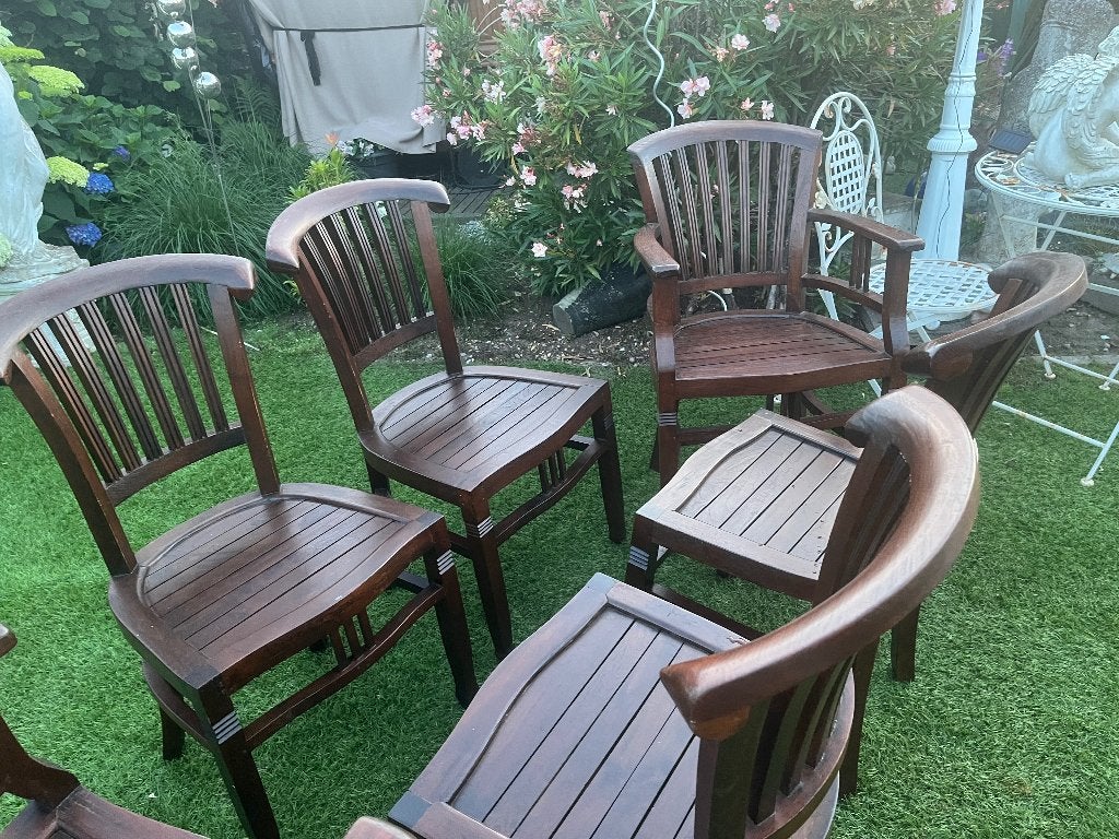 chaises de salle à manger, Bois, Comme neuf, Brun, Enlèvement
