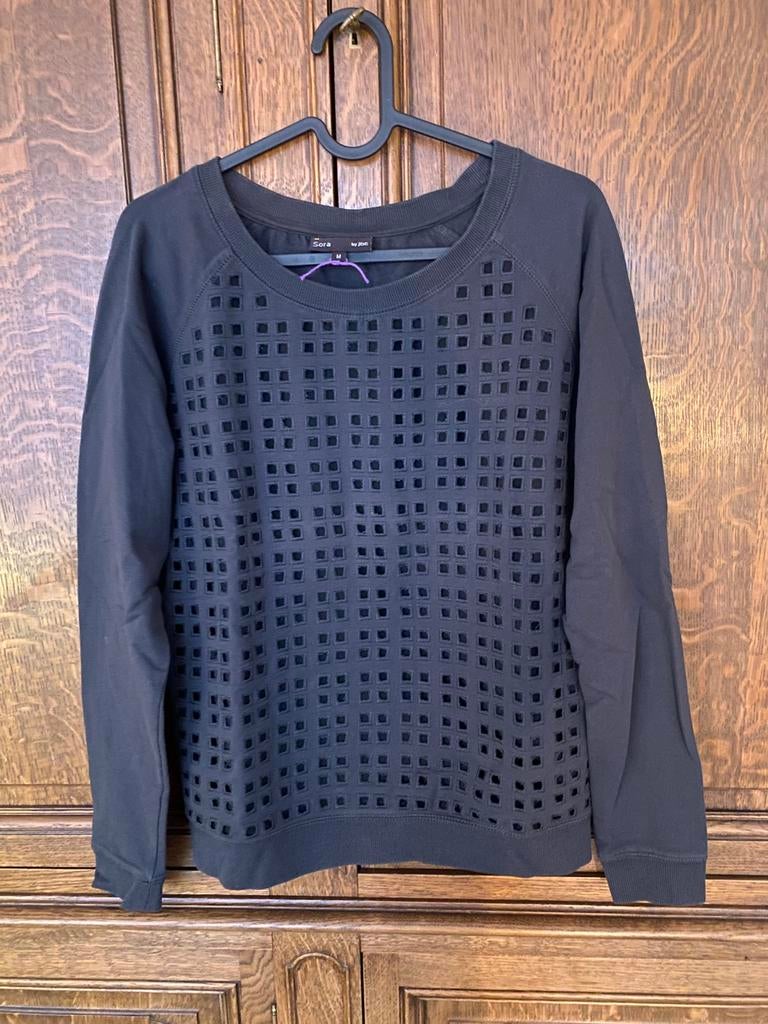 Sweat carrés gris, Enlèvement ou Envoi, Comme neuf, Taille 38/40 (M), Gris