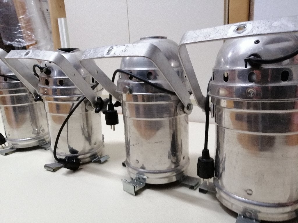 4 x PAR 56 zilver lang met lamp 300W, Muziek en Instrumenten, Licht en Laser, Ophalen, Gebruikt, Licht