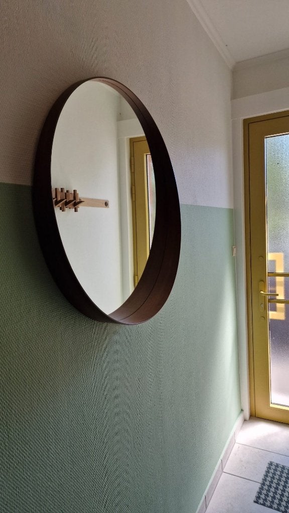 Miroir STOCKHOLM, placage de noyer, 80 cm (neuf), Enlèvement, Rond